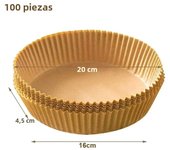 50pcs/set Disposable Air Fryer Paper Liner 23CM Oil-proof Water-proof Airfryer Disposable Cooking Paper Trays Baking Paper