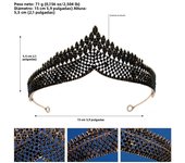 Miallo Vintage Black Rhinestone Crown And Tiara Crystal Wedding Hair Accessories Women Headband Queen Princess Head Jewelry