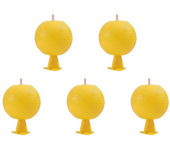 1-5PCS Fruit Fly Traps Ball Sticky Fruit Fly Catcher Glue Ball Multifunction Fruit Fly Catcher Citrus Shaped Insects Fly Killer