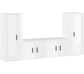 vidaXL Set de muebles de TV 4 piezas madera contrachapada, Mueble de Salon, Mueble TV, Mueble TV salon, Mesa de TV, Mueble tele