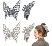 Verde 4 Pack de Clips de Garra de Metal Mariposa para Mujeres Delgadas o Gruesas Estilo Accesorios para el Cabello