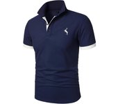 Polo de manga corta para hombre con bordado de verano