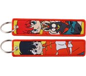 Anime Cool Embroidery Key Fobs Holder Key Tag Cute Keychain for Motorcycles Key Ring Pendants Accessories