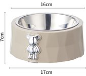 Pet Supplies Pet Stainless Steel Bowl Diamond Bear Pet Bowl Cat Food Bowl Dog Food Utensils Anti slip Anti overturning Dog Bowl