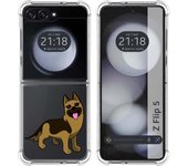 Funda Silicona Antigolpes para Samsung Galaxy Z Flip 5 5G diseño Perros 03 Dibujos