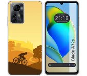 Funda Silicona para Zte Blade A72s diseño Ciclista Dibujos