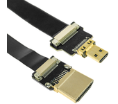 Cable vídeo HDMI plano FPV 20 cm A-macho a micro D-macho - BeMatik