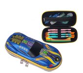 3D Racing car Pencil cases Cartoons school pencil case for children Stationery box EVA plastic pen case boy cute pen bag gifts