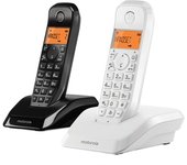 MOTOROLA S1202 Telefono DECT DUO Blanco / Negro