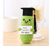 New Positive Energy Doctor Hat Potatoes Doll With Card Home Room Decoration Crochet Potatoes Dolls Ornament Christmas Gifts