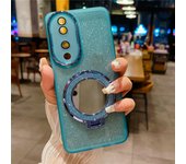 Mirror Glitter Case For Huawei P70 P60 P50 P40 P30 Nova 12 11 10 9 SE Mate 60 50 40 30 20 Pro Stand Holder Bracket Bling Cover
