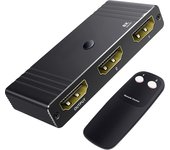 8K Bi-Directional HDMI2.1 Switcher 2x1 4K@120Hz 48Gbps Ultra HD HDMI Splitter Switch 2 in 1 out with Remote Control for PS5 Xbox