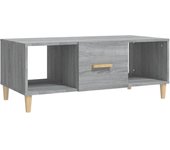 vidaXL Mesa de centro madera contrachapada 102x50x40 cm Blanco, Negro, Gris hormigón Mesita de Salón o Comedor o Auxiliar Mesa de Café Meuble Salón