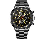 2023 Brand Men's Watches Luxury Stainless Steel Quartz Watch Man Leather Calendar Sports Wristwatch Luminous Clock reloj hombre