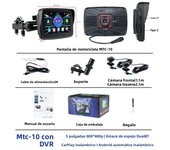EKIY 5 inch Portable Motorcycle GPS Navigation Display Screen Wireless Android Auto Carplay Waterproof Monitor Moto Car Play