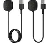 Paquete de 2 cables de carga compatibles con los relojes inteligentes Fitbit Sense/Sense 2 y Versa 4/Versa 3 (1 m/30 cm)