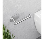 Soporte de rollo de baño autoadhesivo, perchero, acero inoxidable, redondo, cepillado