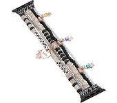 Bracelet Band For Apple Watch Strap Ultra 49mm 41/45mm 40/44mm 38/42mm Elastic Beaded Pendant Strap iWatch Series 9 8 7 6 5 3 SE