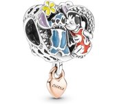 Pandora Abalorio de plata de ley y chapado en oro rosa de 14 quilates con mezcla de metal único de personajes，Incluye Caja Original