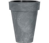 Prosperplast Maceta CUBE SLIM BETON EFFECT 12L. con Depósito - Ideal para Interiores y Exteriores - Plástico de Alta Calidad