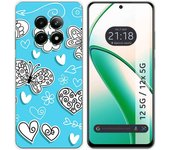 Tumundosmartphone Funda Silicona para Realme 12 5G / 12x 5G diseño Mariposas Dibujos