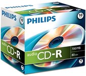 Philips CD-R CR7A0NJ10/00 - (700 MB, 80 min), paquete de 10 unidades