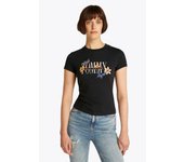 Camiseta Corta 21340 Slim Negra de Tommy