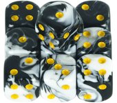 Premium Quality Round Dot D6 Dice Set for Table Board Gaming - 12mm Mixed Color, Pack of 10