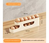 2/3/4 Layers Portable Automatic Rolling Egg Holder Rack Large Capacity Fridge Egg Storage Box Kitchen Refrigerator Egg Dispenser