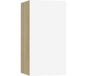 Mueble para TV madera contrachapada blanco y roble 30,5x30x60cm