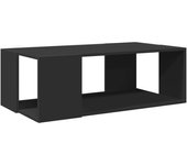 vidaXL Mesa de centro madera de ingeniería 89,5x48x30 cm Blanco, Negro, Roble Sonoma Mesita de Salón o Comedor o Auxiliar Mesa de Café Meuble Salón