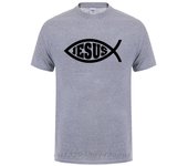 Jesus Fish Christ Printing T-Shirt For Man Woman Christian Jesus Faith Inspirational Fashion Brand T Shirts T-shirt Men Clothing