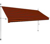 Tienda de campaña retrácthil manual 350 cm Naranja y marron