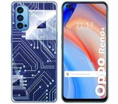 Tumundosmartphone Funda Gel Tpu para Oppo Reno 4 5G diseño Circuito Dibujos