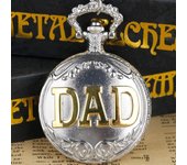 Vintage bronze carving DAD Fashion Quartz Pocket Watch Give Father Best Pendant Gift Collection Artwork
