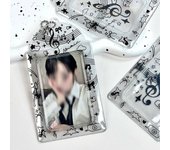 1pcs Kpop Photocard Holder, Keychain Transparent Photo Card Holder,Keychain Kpop ID Badge Holder Student Bus Card