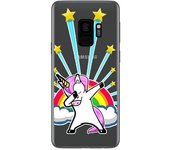 Tumundosmartphone Funda Gel Transparente para Samsung Galaxy S9 Diseño Unicornio Dibujos