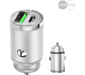 100W Mini Car Charger Lighter Fast Charging for iPhone QC3.0 Mini PD USB Type C Car Phone Charger for  Samsung Huawei