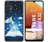 Tumundosmartphone Funda Gel Tpu para Samsung Galaxy A32 4G diseño Libro Cuentos Dibujos