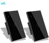 Tuya WiFi US Smart Switch Stair Switches Touch Sensor LED1/2/3Gang Lights Interruptor 2way Control Google Smart Home Glass Panel