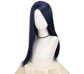 SuQ Game Vi Jinx Cosplay Wig Arcane Season 2 Vi Black Hair Jinx Blue Hair Women Men Halloween LOL Role Play Wigs