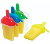 KitchenCraft Molde para Polos de Hielo con 4 Asas, Plástico sin BPA, Multicolor