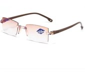 Intelligent Zoom Anti-blue Light Frameless Frame Cutting Edge Reading Glasses Men And Womean