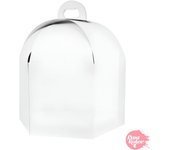 Caja Para Tarta Hexagonal Alta Blanca Con Asa - 25 Cm Ø