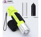 Diving Flashlight with Rechargeable Power, Scuba Dive Light Super Bright, Underwater Flashlights IPX8 Waterproof 3 Modes Dive