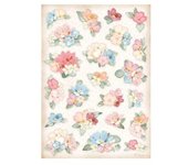 Stamperia Papel de Arroz Flowers A4 - Para Manualidades y Restauración de Muebles