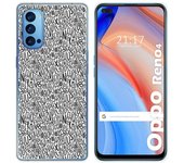 Tumundosmartphone Funda Gel Tpu para Oppo Reno 4 5G diseño Letras Dibujos