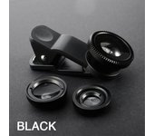 3in1 lente ojo de pez gran angular lente de cámara micro para iphone samsung xiaomi zoom ojo de pez Len para lentes de teléfono inteligente con clip de teléfono