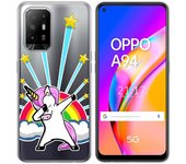 Tumundosmartphone Funda Gel Transparente para Oppo A94 5G diseño Unicornio Dibujos