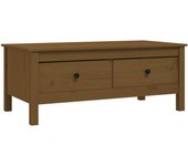 vidaXL Mesa de centro de madera maciza de pino 100x50x40 cm Natural, Blanco, Gris Mesita de Salón o Comedor o Auxiliar Mesa de Café Meuble Salón